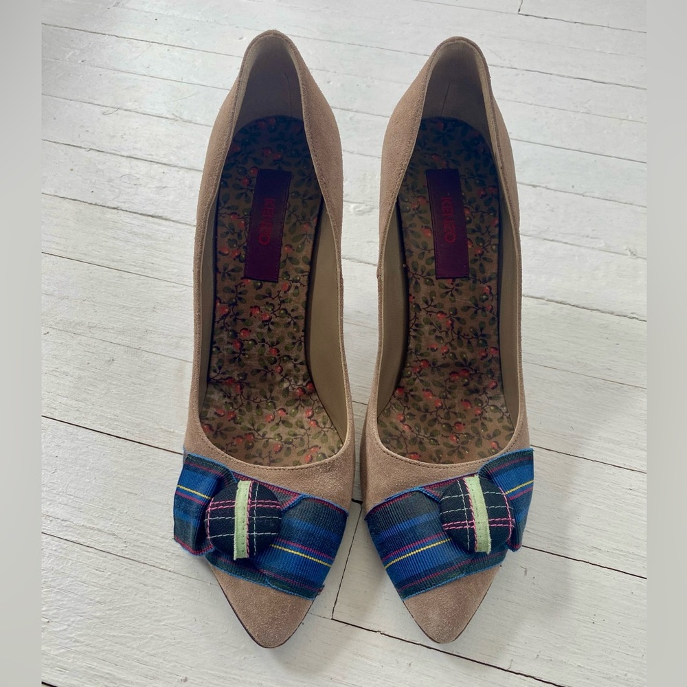 Vintage Kenzo suede heels